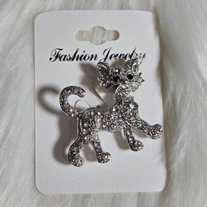 Cat Rhinestone Brooch