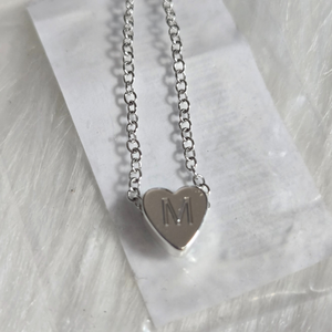 Silver Bracelet With Initials "M"