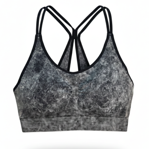 NWOT | Champion Grey Acid Wash Racerback High Support Sports Bra | Large
