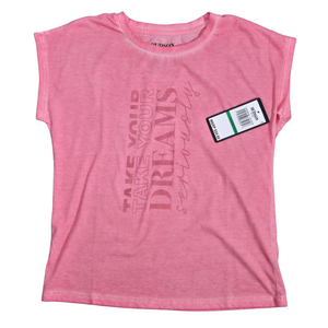 NWT | Hudson Kids Pink Mineral Wash Take Your Dreams Seriously Graphic Tee | 12