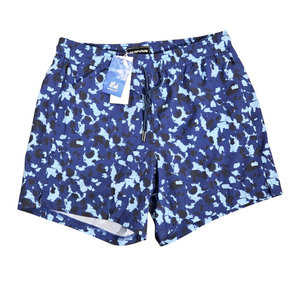 NWT | Surfuz Men's Blue Camo Swim Trunks with Built-in Compression Liner | Small