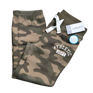 NWT Carter's Boys Green Camouflage Athletic Dept Fleece Jogger Sweatpants | 5