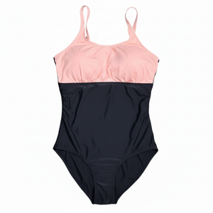 NWOT Pink and Black 2-Tone Tummy Control One-Piece Swimsuit | 4XL