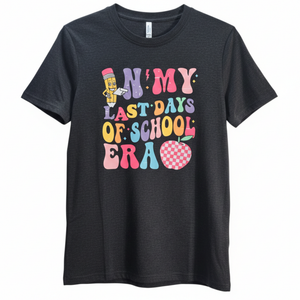 NWOT Charcoal Grey "In My Last Days of School Era" Graphic T-Shirt | Small
