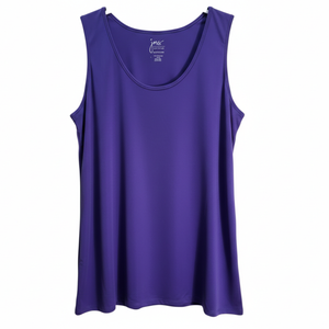 NWOT | Just My Size (JMS) Active Purple Scoop Neck Performance Tank Top | 1X