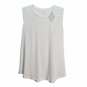 NWT White Scoop Neck Sleeveless Performance Racerback Tank Top | XXL