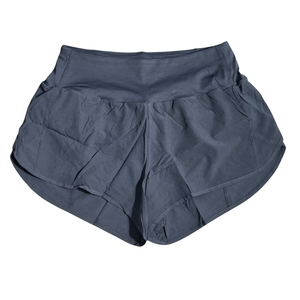 NIP | Charcoal Gray Lightweight Performance Ruffle Running Shorts | Zip Pocket | Medium