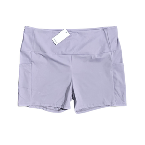 NWT | Rosanc Lavender High-Waisted Buttery Soft Biker Shorts with Pockets | 2XL
