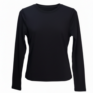 NIP | Sunzel Black Buttery Soft High-Stretch Performance Long Sleeve Top | Medium