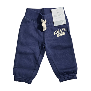NWT | Carter's Navy Blue "Athletic Dept." Fleece Lined Jogger Sweatpants | 3M