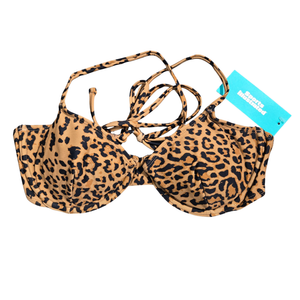 NWT | Sports Illustrated Underwire Push-Up Bikini Top | Leopard Print | Large