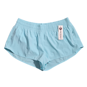 NWT | Light Blue High-Rise Running Shorts | Zipper Pocket | L