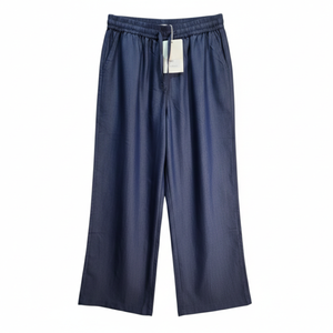 NWT | SheDenim Blue Wide-Leg Pants | Drawstring Waist | Easy Elegance | L