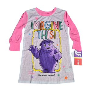 NWT | IF Movie "Blue" Monster Nightgown | Sleepwear | Pink & Grey | 4T