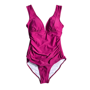 NWOT | Magenta Tummy Control One-Piece Swimsuit | Ruched | Small