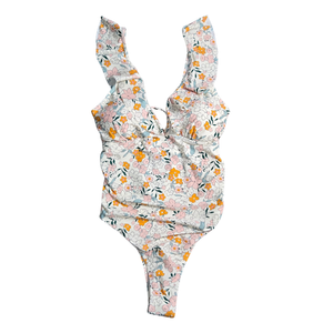 NWT | Evamom Floral Maternity & Nursing One-Piece Swimsuit | Ruffles | XL
