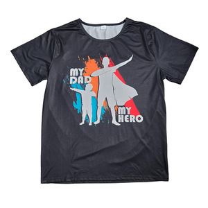 NWOT | "My Dad My Hero" Superhero Father & Son Graphic T-Shirt | Black | XL