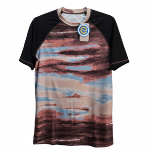 NWT | VAYAGER Abstract Earth-Tone Print Swim Shirt | UPF 50+ | Small