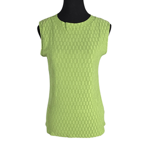 NWT | PrinStory Lime Green Puckered Texture Tank Top | Minimalist | M