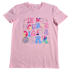 NWOT | "IN MY DOUBLE DIGITS ERA" Birthday Graphic T-Shirt | Pink | Size 10T