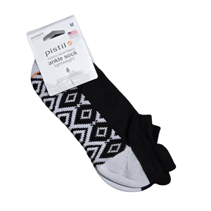 NWT | Pistil Raven Lightweight Merino Wool Blend Ankle Socks | Arch Support | Medium