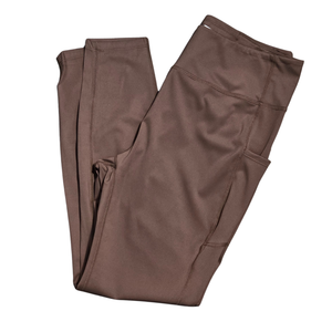 NWOT | High-Rise Performance Leggings | Dual Side Pockets | Brown | Size XL