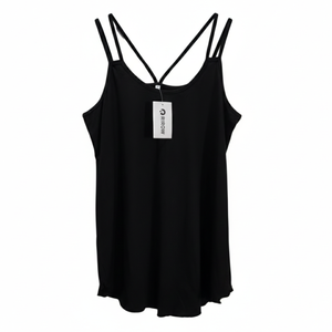 NWT | RIROW Black Criss-Cross Strappy Tank Top | Open Back | Size S