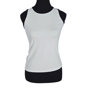 NWT | DARONG Black & White Ribbed Tank Top Set | Sleeveless Scoop Neck | Size Medium