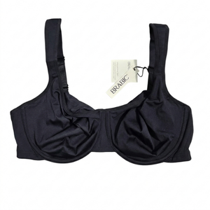 NWT | BRABIC Black Full Coverage Bra | Cushioned Padded Straps | Underwire Support | Size 40C
