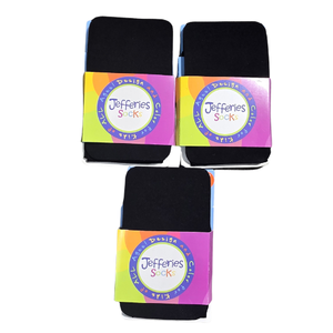 NIP | Jefferies Socks Black Microfiber Tights | 3-Pack Solid Opaque | Size 6-8yrs