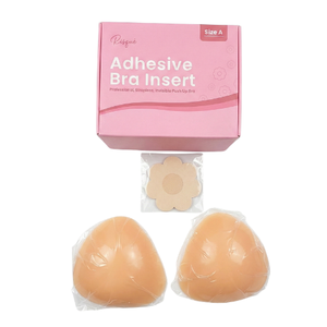 NIP | Risqué Adhesive Bra Inserts | Push-Up Padding | Nude | Backless & Strapless | Size A