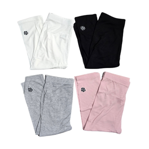 NIP | 4-Pack Girls' Ribbed Performance Capri Leggings | Black, White, Gray, & Pink | Size 7/8Y