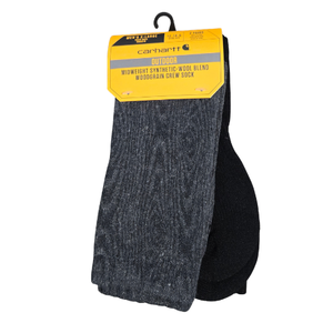 NWT | Carhartt 2-Pack Woodgrain Crew Socks | Midweight Wool Blend | Men's XL (12-14.5)