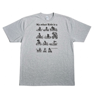 NWOT | Mario Kart "My Other Ride Is A..." Graphic T-Shirt | Artistic Silhouette Design | Heather Gray | Size 4XLT