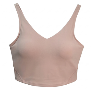 NWOT | Dusty Rose Padded Sports Bra | V-Neck Scoop Back | Active Basics | Large