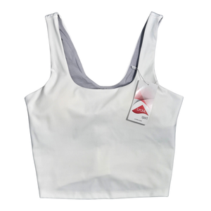 NWT | LYCRA Sport Women's High-Performance Sculpting Bra | Artistic V-Neck & Scoop Back Silhouette | Optic White | Size Small