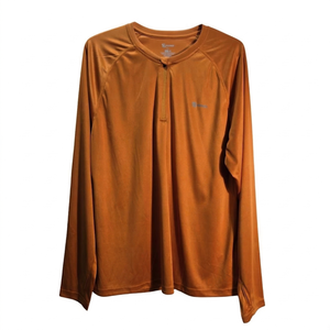 NWT | G-EDGE Men's Performance Long Sleeve Shirt | Artistic Quarter-Zip Silhouette | Burnt Orange | Size XXL