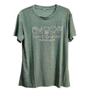 NWOT | SLP Speech-Language Pathologist Graphic Tee | Sage Green | Large