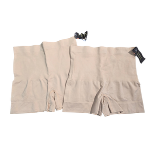 NWT | 2-Pack Women's High-Waisted Seamless Shapewear Shorts | Tummy Control Silhouette | Beige | XXL