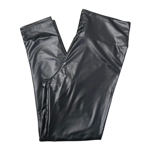 NWT | Ginasy | Onyx Black | Faux Leather High Waisted Lined Pants | 2XL