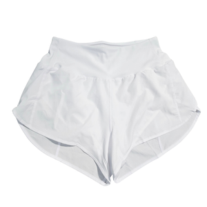 NWOT | Women's High-Rise Performance Running Shorts | Artistic Breathable Mesh Silhouette | Optic White | Small