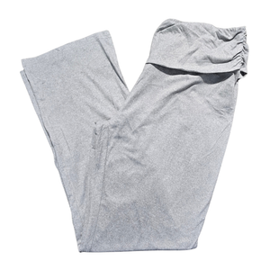 NWT | LovelyWholesale Women's Heather Gray Lounge Pants | Artistic Fold-Over Waist Silhouette | Size XL