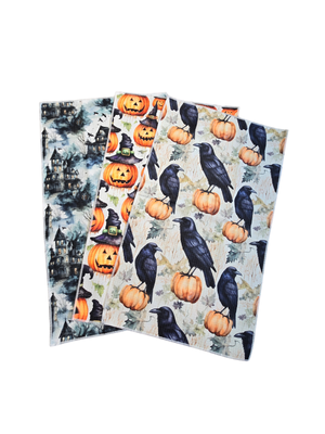 NIP | Halloween Spooky Kitchen Dish Towels 3-Pack | Waffle Weave | Multi | 14"x24"