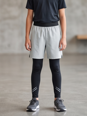 NWT | Soly Hux Youth 2-in-1 Running Shorts Over Black Leggings Tights | 12-13Y