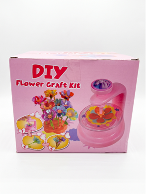 Kids DIY Flower Craft Kit Fabric Bouquet Maker Press Machine Activity Set