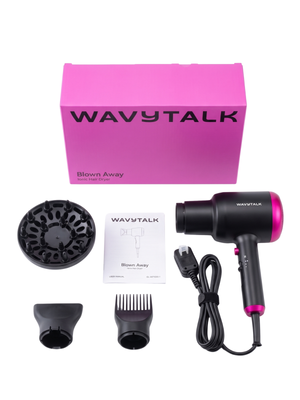 Wavytalk Ionic Hair Dryer Blow Dryer with Diffuser and Nozzle Attachments