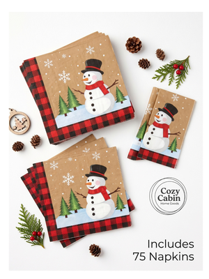 Snowman Wonderland Christmas Paper Napkins 75-Count