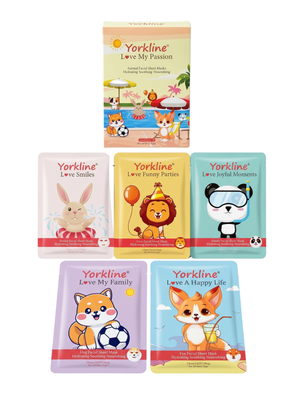 Animal Facial Sheet Masks 5-Pack Hydrating Skincare