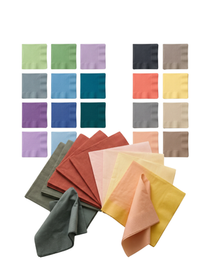 400 Assorted Colored Paper Napkins Bulk Party Tableware Pack