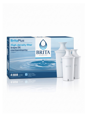 BritaPlus 4-Pack High-Density Water Pitcher Replacement Filters